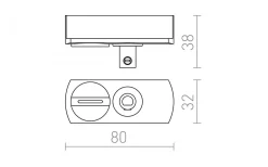 Rendl Pendeladapter 1-Fas Vit* Kök & Matplats|Skensystem