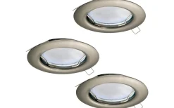 Eglo Peneto Spotlight 3-Pack GU10 LED 3000K 3x2,8W Nickel* Spotlights Med Utbytbar Ljuskälla