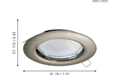 Eglo Peneto Spotlight 3-Pack GU10 LED 3000K 3x2,8W Nickel* Spotlights Med Utbytbar Ljuskälla