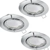 Spotlights Med Utbytbar Ljuskälla<Eglo Peneto Spotlight 3-Pack GU10 LED 3000K 3x4,6W Krom