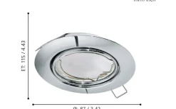 Spotlights Med Utbytbar Ljuskälla<Eglo Peneto Spotlight 3-Pack GU10 LED 3000K 3x4,6W Krom