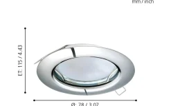 Spotlights Med Utbytbar Ljuskälla<Eglo Peneto Spotlight 3-Pack GU10 LED 3000K 3x2,8W Krom