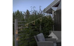 Star Trading Penny Batteridriven Ljusslinga Vimplar 2,4m Silver IP44* Batteri Julpynt Utomhus|Batterislingor Utomhus