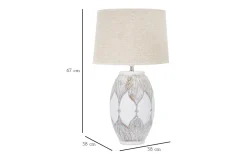 Bordslampor<Mauro Ferretti Perfect Bordslampa 67cm Vit/Beige