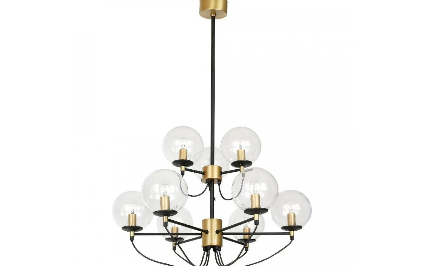 Hallbergs Perla 9 Taklampa 95cm Mässing* Kök & Matplats|Stora Taklampor Ø70-150 Cm