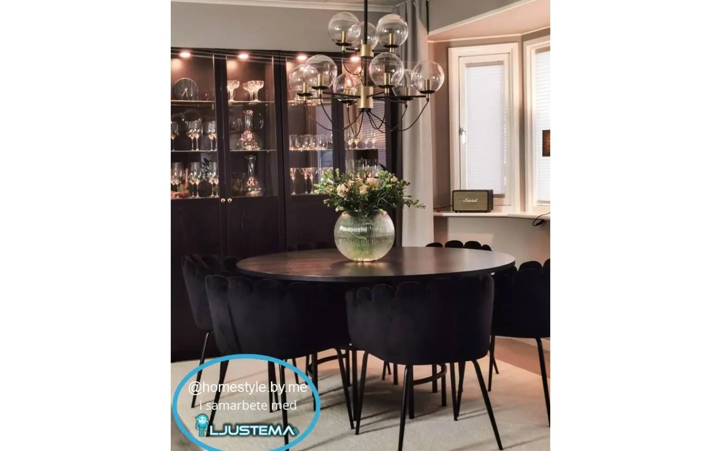 Hallbergs Perla 9 Taklampa 95cm Mässing* Kök & Matplats|Stora Taklampor Ø70-150 Cm