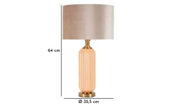 Bordslampor<Mauro Ferretti Perly Bordslampa 64cm Beige/Grå