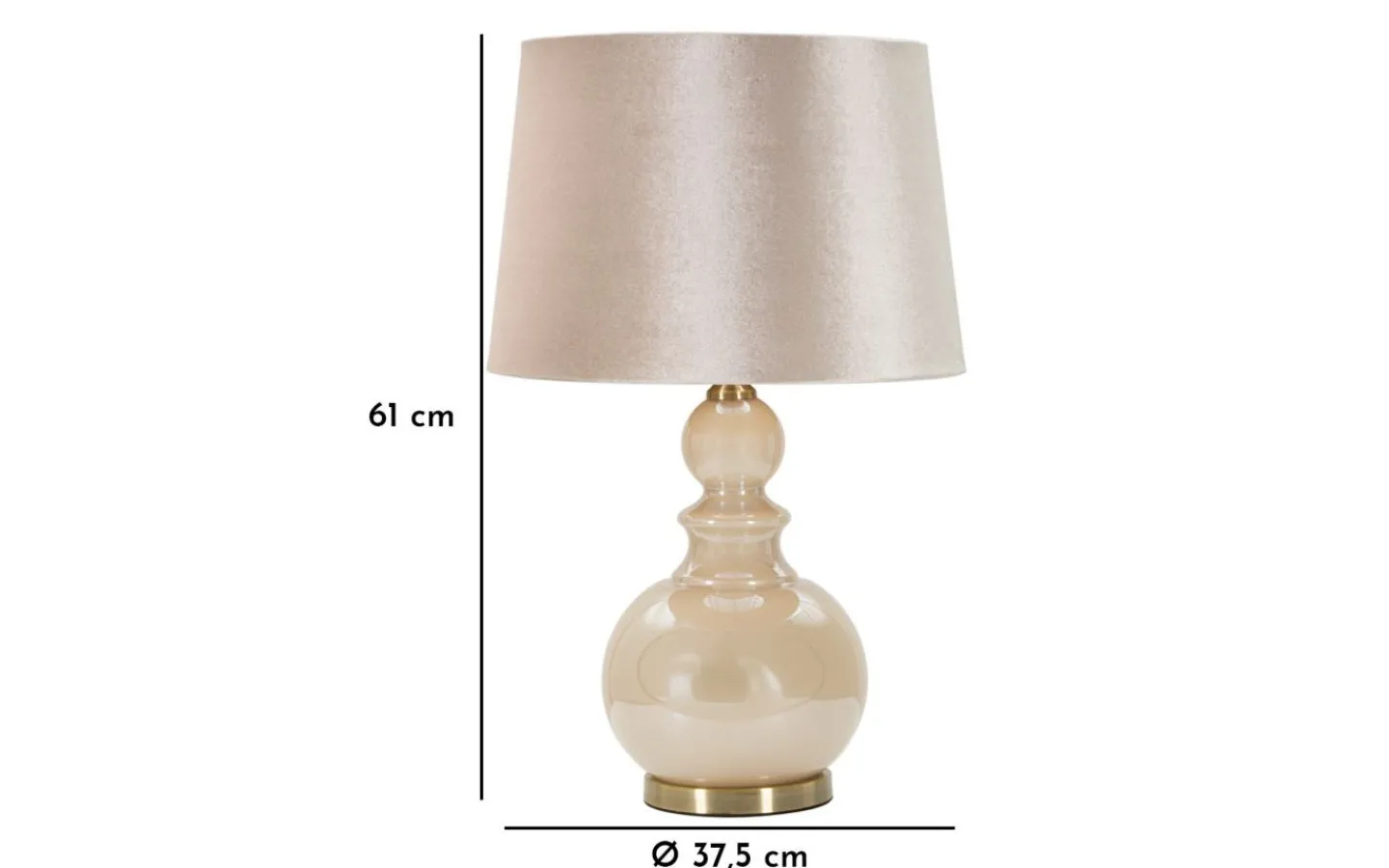 Mauro Ferretti Perly Bordslampa 61cm Beige* Bordslampor