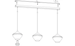 Eglo Perpigo Taklampa 87cm GU10 LED 3000k 3x4,5W Svart* Avlånga Taklampor