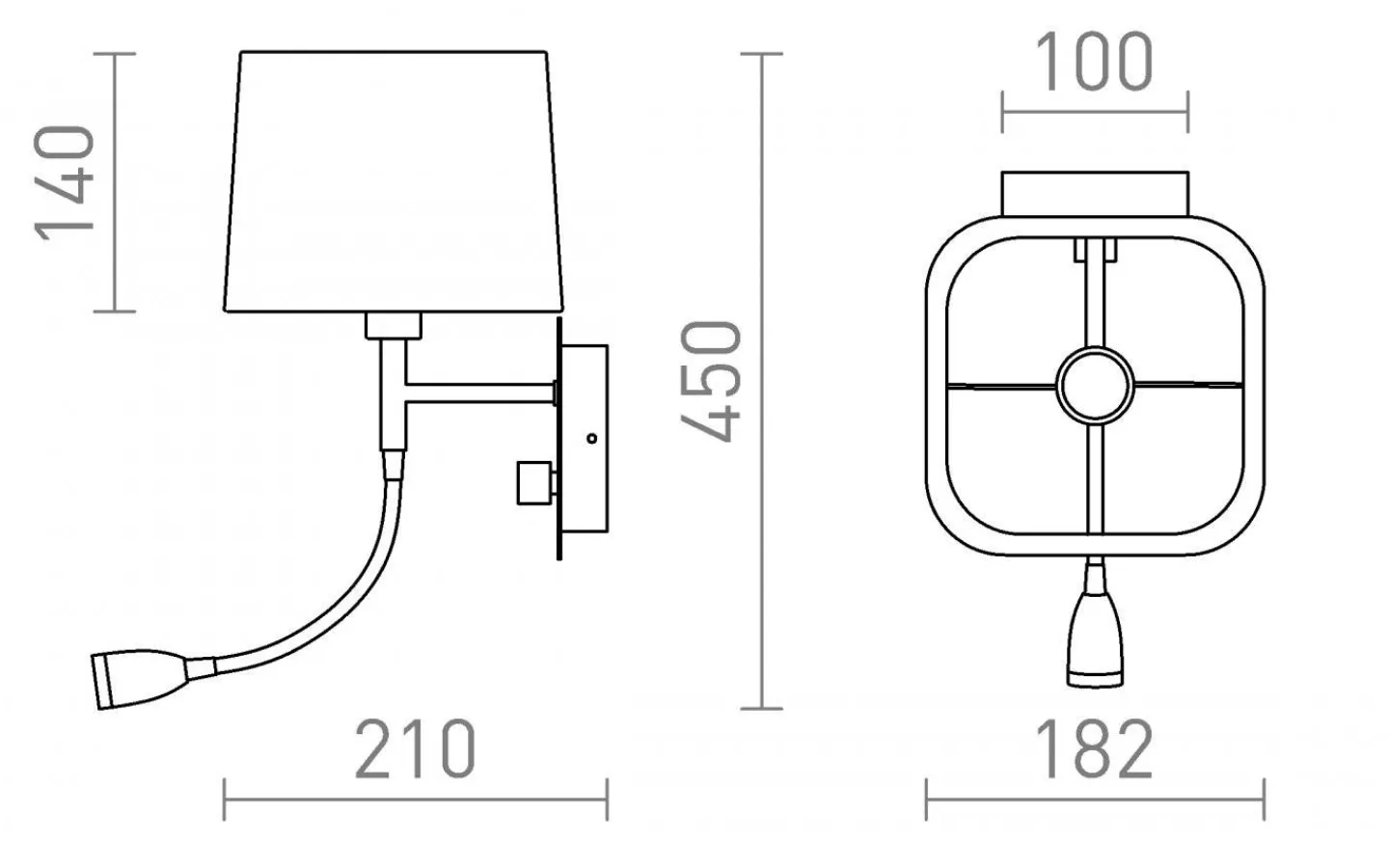 Rendl Perth Sänglampa Beige/Krom* Läslampor