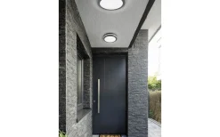 Piave Plafond LED antracit med rörelsesensor IP54