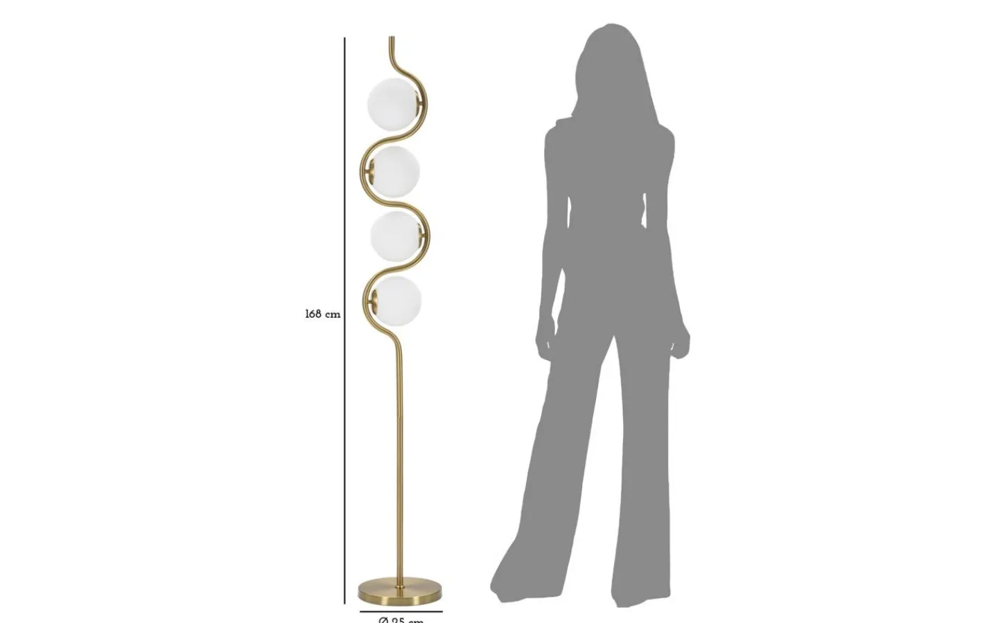 Mauro Ferretti Piccolo Golvlampa 165cm Guld* Golvlampor