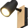 Pierre Spotlight matt svart/trä