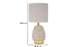 Bordslampor<Mauro Ferretti Pigny Bordslampa 30,5cm Ljusgrå