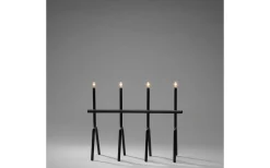 Visa Alla Adventsljusstakar|Adventsljusstakar 31-60 Cm<Konstsmide Pin Adventsljusstake LED 4L 35cm Svart