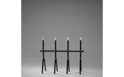 Visa Alla Adventsljusstakar|Adventsljusstakar 31-60 Cm<Konstsmide Pin Adventsljusstake LED 4L 35cm Svart