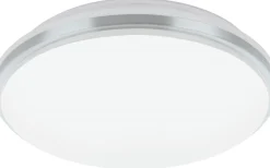Badrumslampor Tak<Eglo Pinetto Plafond 34cm LED 4000K 15,6W Vit/Krom IP44