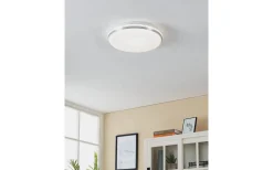 Badrumslampor Tak<Eglo Pinetto Plafond 34cm LED 4000K 15,6W Vit/Krom IP44