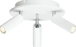 Runda Takspotlights|Takspot Med 3 Lampor<Herstal Pipeline Takspotlight Ø20cm 3L Mattvit