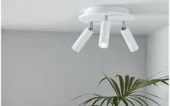 Runda Takspotlights|Takspot Med 3 Lampor<Herstal Pipeline Takspotlight Ø20cm 3L Mattvit