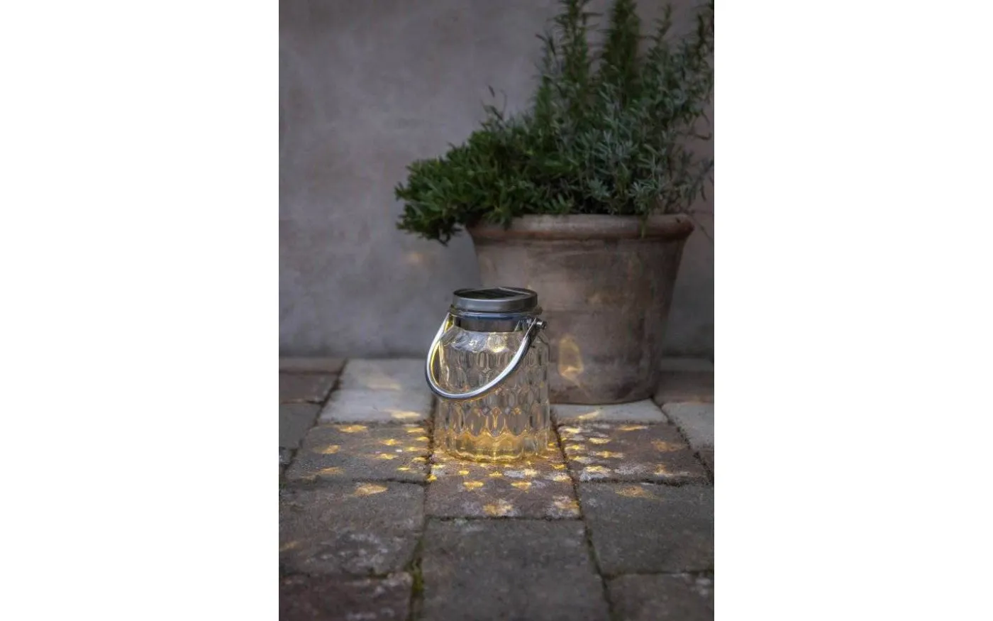 Pireus Solcellslampa 16cm Transparent