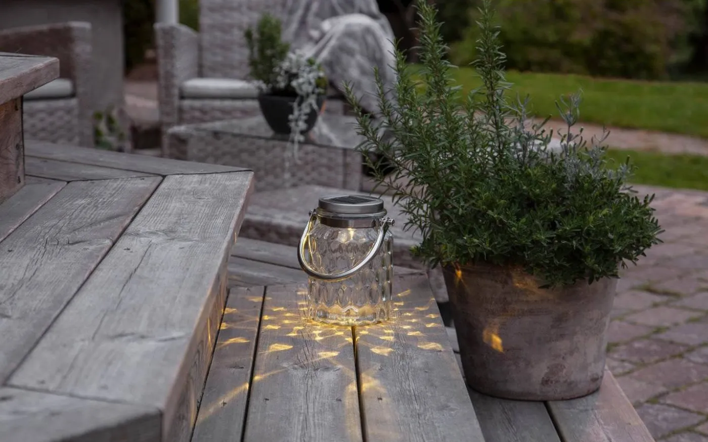 Pireus Solcellslampa 16cm Transparent