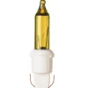 Konstsmide Pisellolampa Push-In 2,5V 0,35W Gul 5-Pack Vit sockel* Push-In Jullampor|Push-In Jullampor