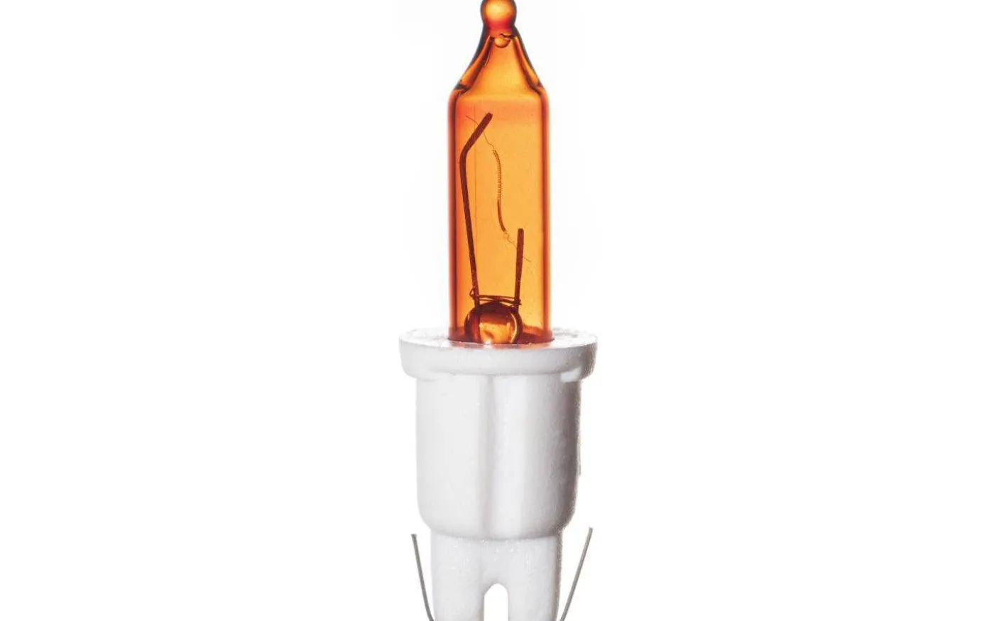 Pisellolampa Push-In 7V 1,2W Orange 5-Pack Vit sockel