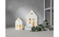 Julbyar Och Figurer|Batteri Julpynt Inomhus<Star Trading Plain Batteridriven Inomhusdekoration 2 hus Vit