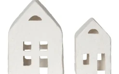 Julbyar Och Figurer|Batteri Julpynt Inomhus<Star Trading Plain Batteridriven Inomhusdekoration 2 hus Vit