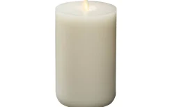 Plain Batteridrivet Blockljus 18cm Gräddvit