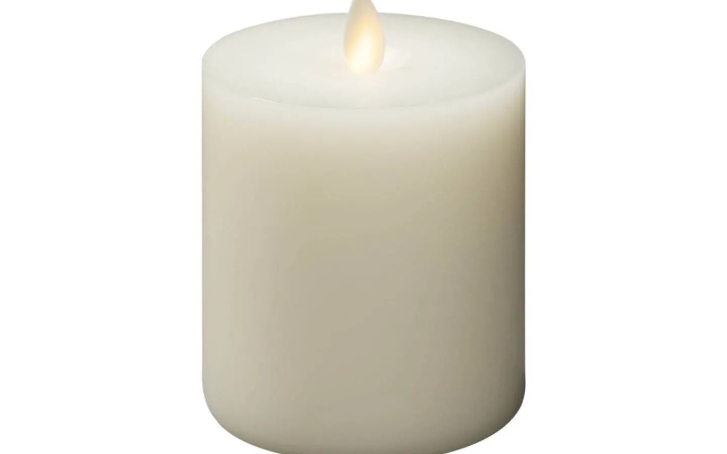 Blockljus Inomhus|Blockljus Inomhus<Konstsmide Plain Batteridrivet Blockljus 10cm Gräddvit