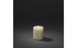 Blockljus Inomhus|Blockljus Inomhus<Konstsmide Plain Batteridrivet Blockljus 10cm Gräddvit