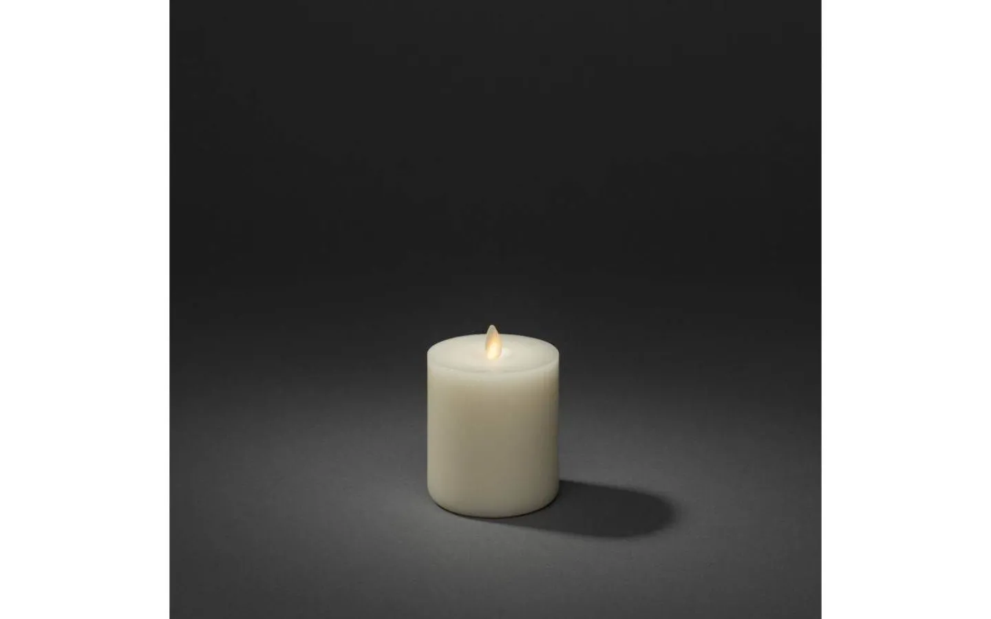 Blockljus Inomhus|Blockljus Inomhus<Konstsmide Plain Batteridrivet Blockljus 10cm Gräddvit