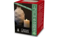 Blockljus Inomhus|Blockljus Inomhus<Konstsmide Plain Batteridrivet Blockljus 10cm Gräddvit