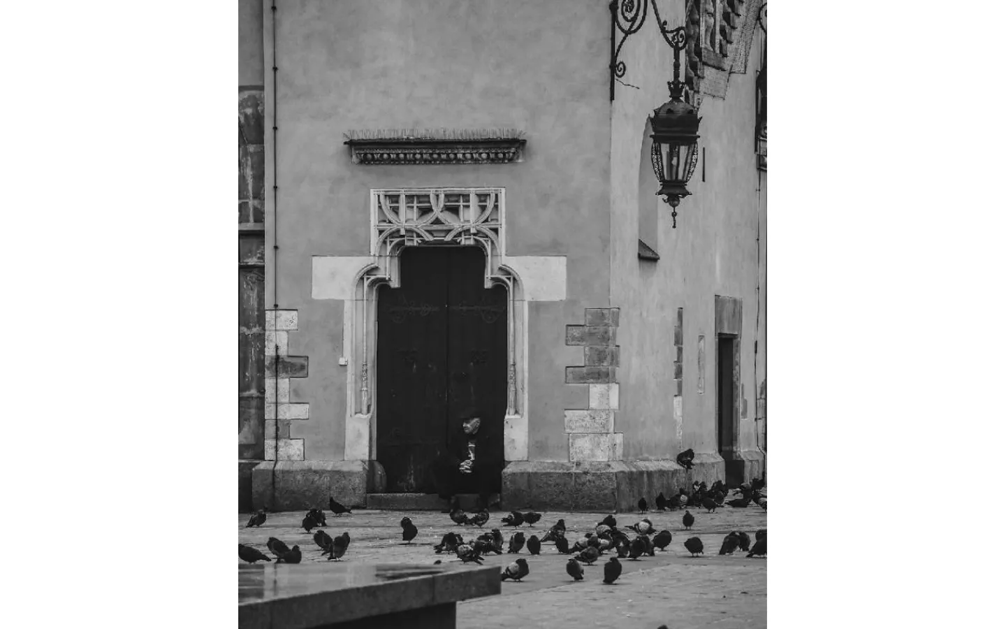 Tavlor<Hallbergs Plansch Krakow stadsliv 70x50cm