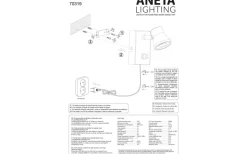 Aneta Pluto Vägglampa LED 5W 3000K Svart* Läslampor