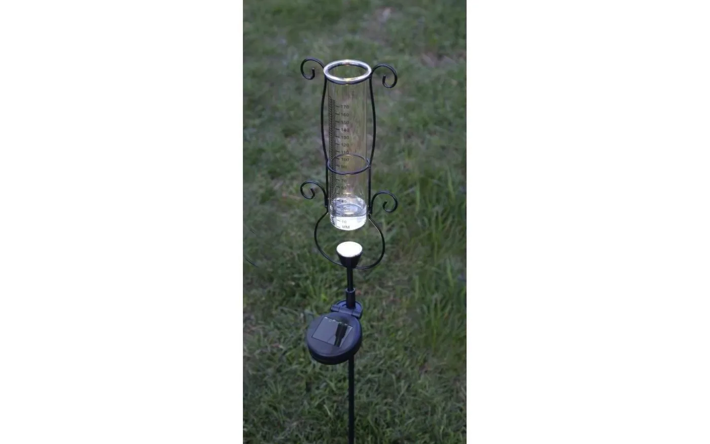 Pluvio Solcellslampa Regnmätare 65cm Svart