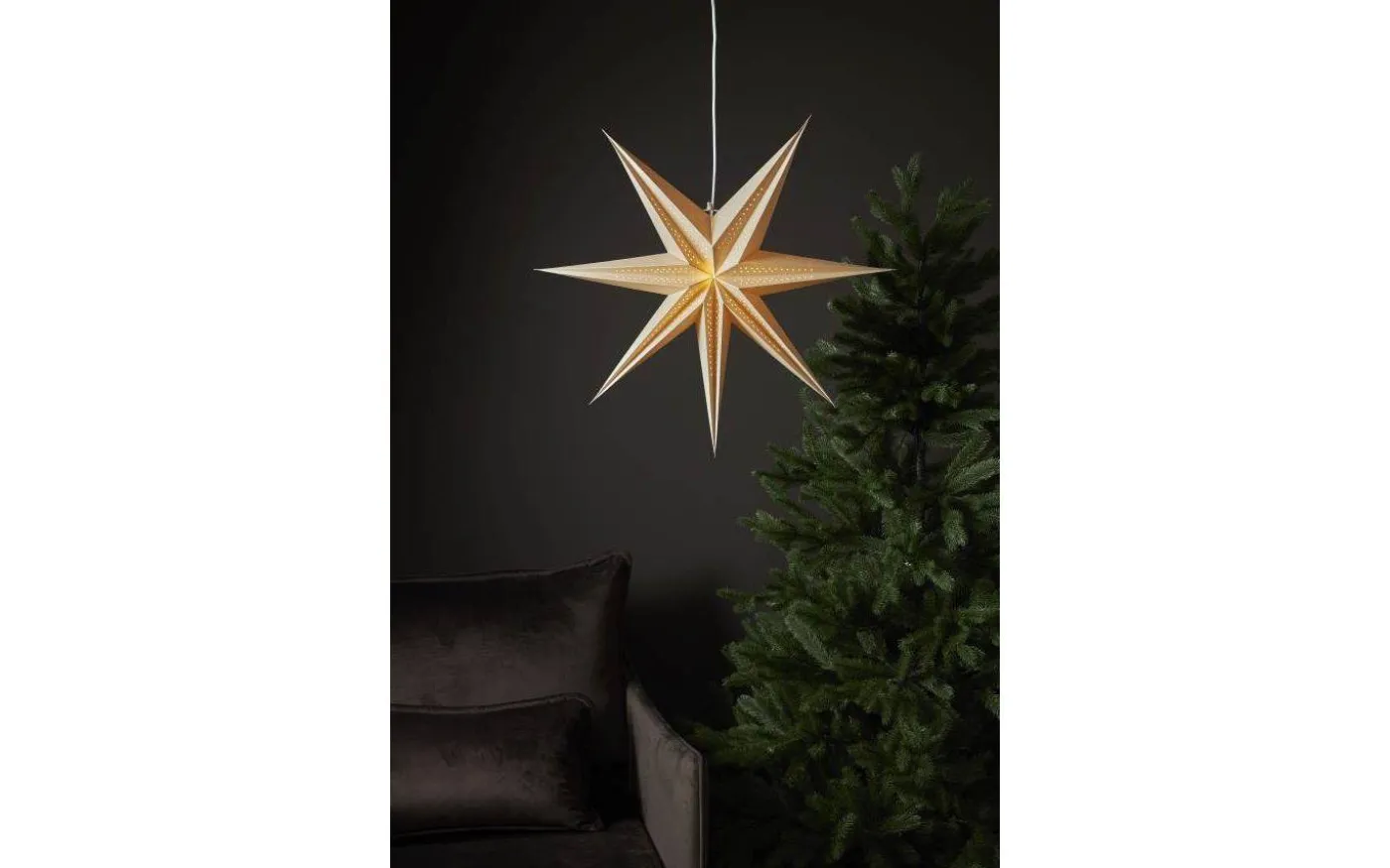 Point Pappstjärna 60cm Beige