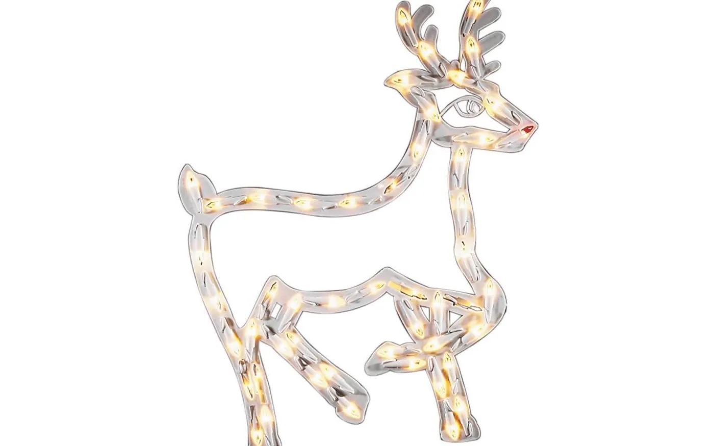 Polarbloss Fönstersiluett Ren Varmvit LED