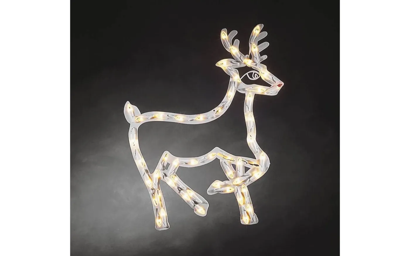 Polarbloss Fönstersiluett Ren Varmvit LED