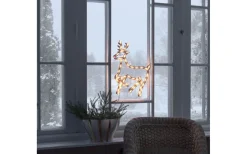 Polarbloss Fönstersiluett Ren Varmvit LED