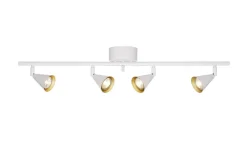 Avlånga Takspotlights|Takspot Med Minst 4 Lampor<Cottex Polaris Takspotlight 110cm 4L Vit/Guld