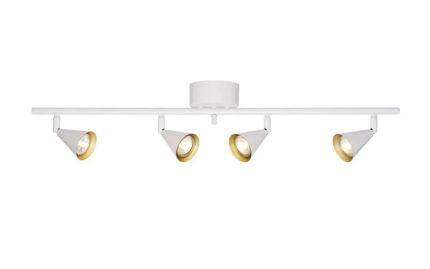 Avlånga Takspotlights|Takspot Med Minst 4 Lampor<Cottex Polaris Takspotlight 110cm 4L Vit/Guld