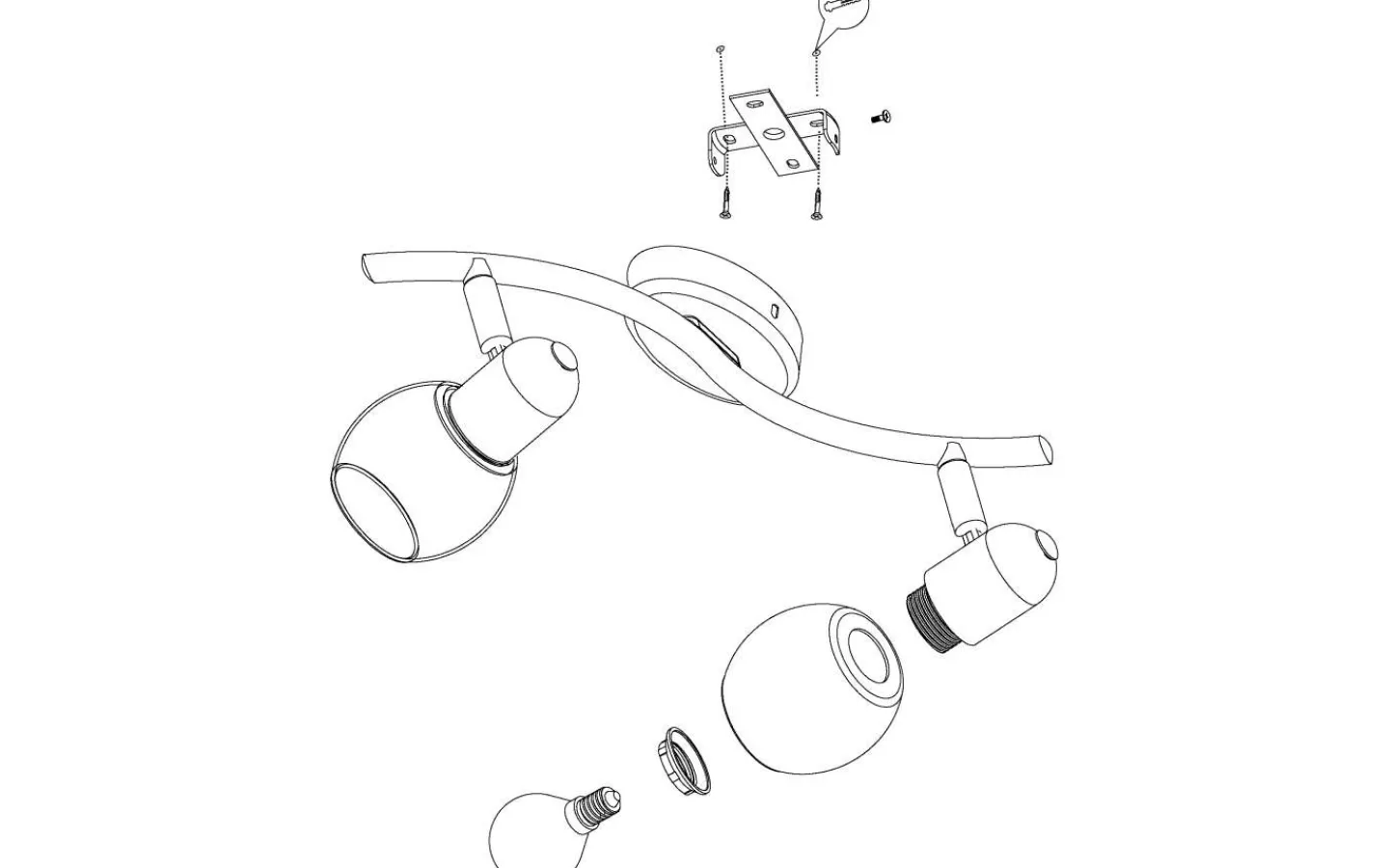 Avlånga Takspotlights|Takspot Med 2 Lampor<Eglo Pollica Takspotlight 37cm Svart