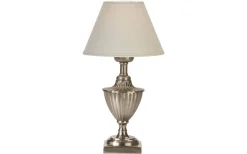 Bordslampor<PR Home Pollino Bordslampa 33cm Antiksilver/Offwhite