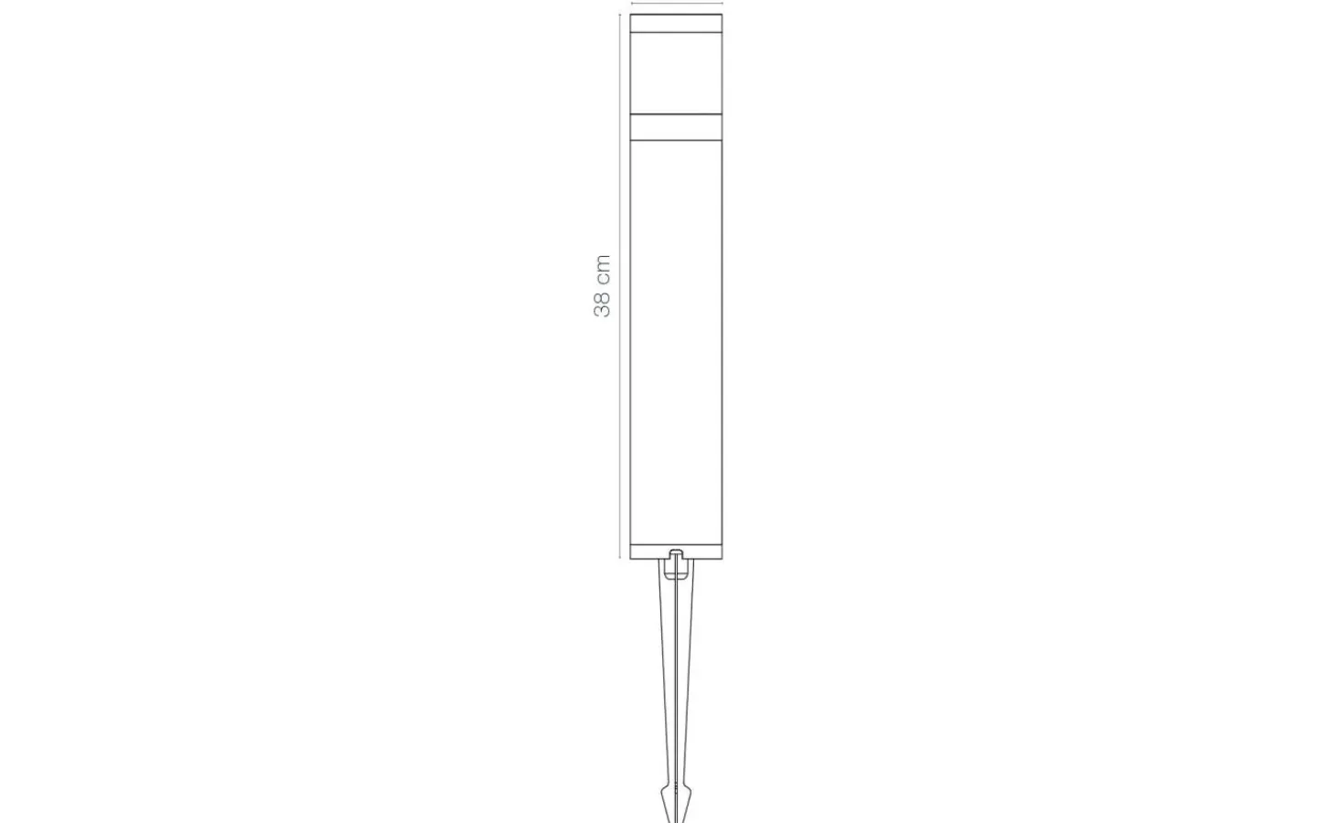 Lightson Polly Pollare 38cm GU5,3 LED 3000K 5W Antracit* Lightson Garden Plug & Play