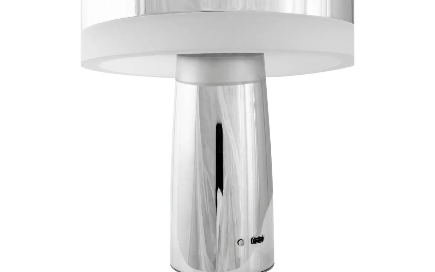 Dyberg Larsen Porter Uppladdningsbar Bordslampa 16,5cm Krom* Uppladdningsbara Lampor Inomhus