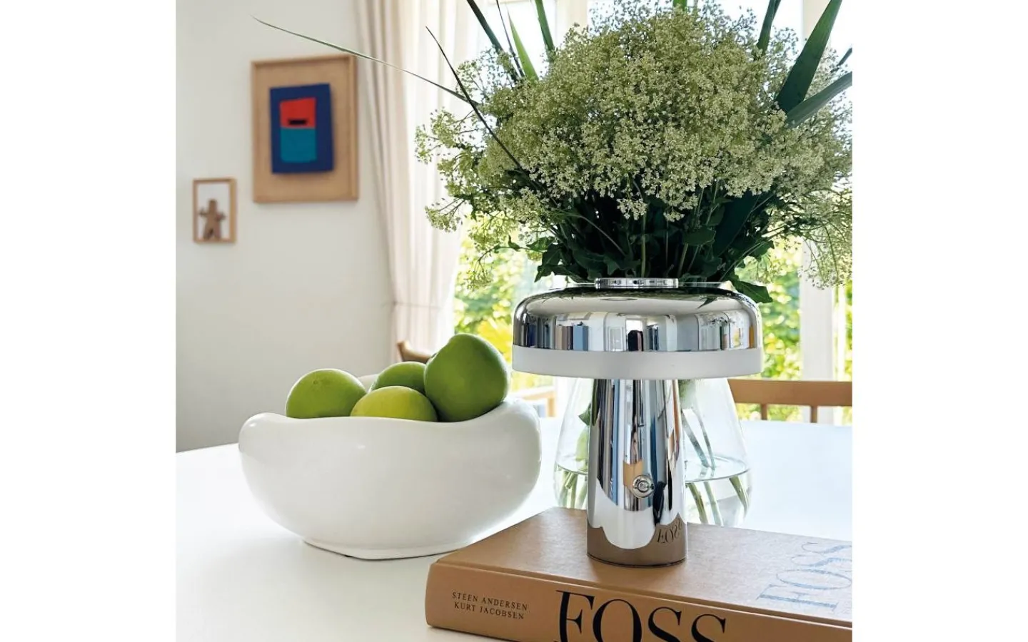 Dyberg Larsen Porter Uppladdningsbar Bordslampa 16,5cm Krom* Uppladdningsbara Lampor Inomhus