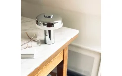 Dyberg Larsen Porter Uppladdningsbar Bordslampa 16,5cm Krom* Uppladdningsbara Lampor Inomhus